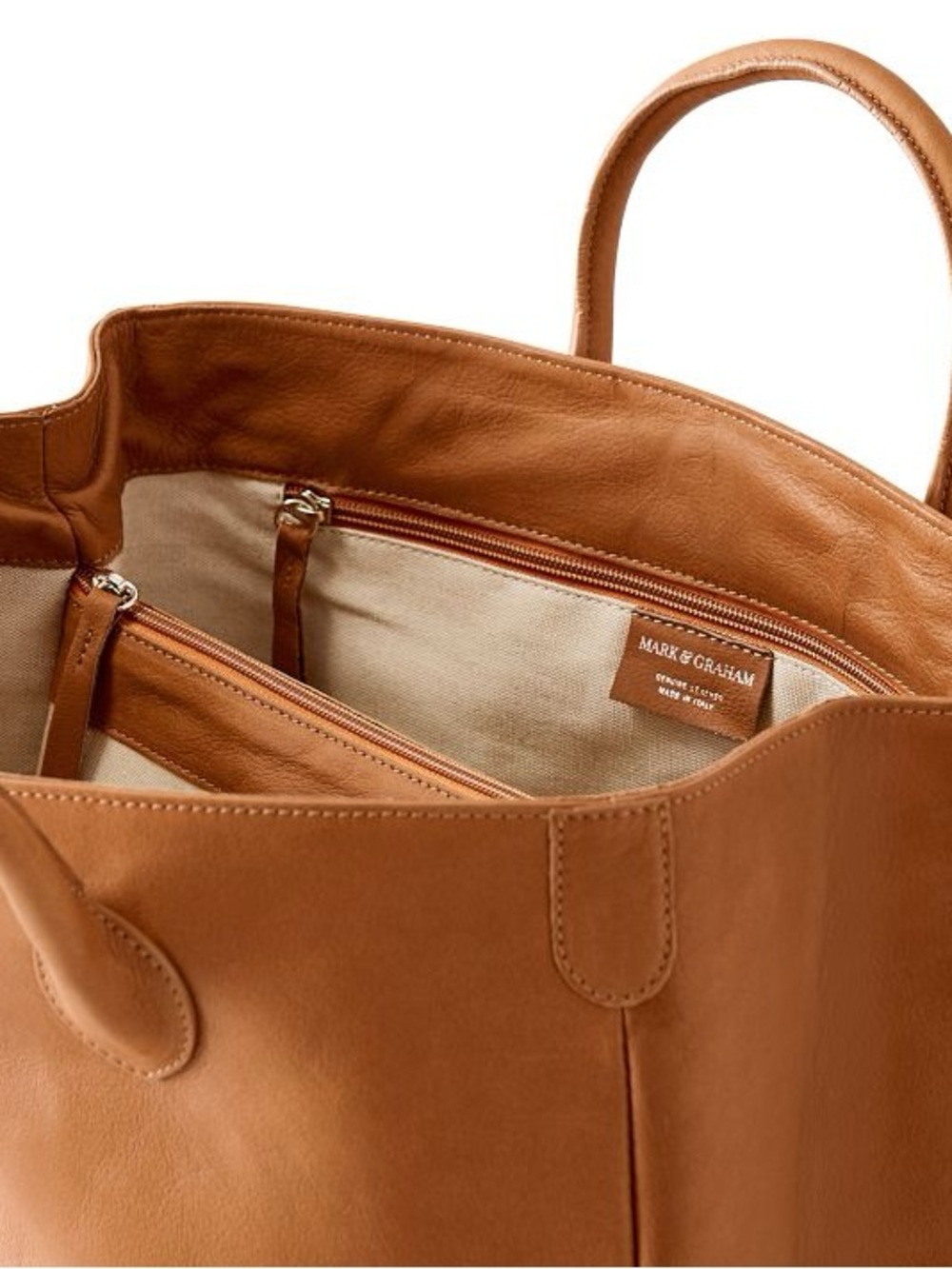 NWT Elisabetta Mark and Graham Italian Leather Tote Sauvage Made in Italy - Picture 2 of 11